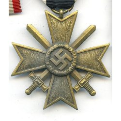 German WW2 War merit cross 2 cl 1939 with swords '53' + Bag