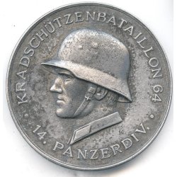 German WW2 Stalingrad Kradsch�tzenbataillon 64. 14. Panzer division medal