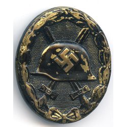 German WW2 Wound badge in black 1939 - Brass