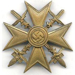 German WW2 Spanish Cross in bronze with swords 'L/12' - Cased