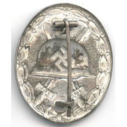 German WW2 Wound badge in silver "�bergrosse" Wiedmann/Deschler