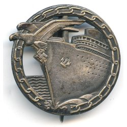 German WW2 Kriegsmarine Blockade Runners badge 'Schwerin'