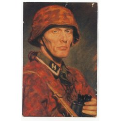 German WWII  Waffen-SS Propaganda Postcard � "SS-Unterscharf�hrer" by Eduard Th�ny