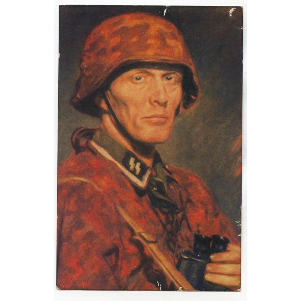 German WWII  Waffen-SS Propaganda Postcard � "SS-Unterscharf�hrer" by Eduard Th�ny