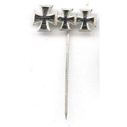 German WW2 1957 Knight's cross, Iron cross 1st &amp; 2nd class miniature stickpin
