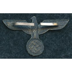 German WW2 Army EM/NCO's First pattern visor cap eagle in metal(Carl Halfar Factory find)