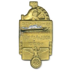 German WW2 NSBO  Es wird zuknftig nur noch einen Adel geben  Adel der Arbeit  1933 tinnie