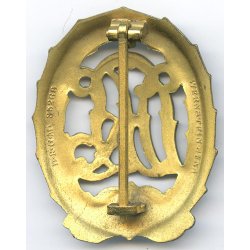 German WW2 DRL sports badge in gold 'Jena Wernstein'