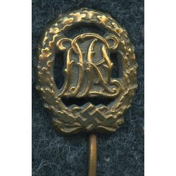 German WW2 DRL sports badge in bronze 'Jena Wernstein' miniature