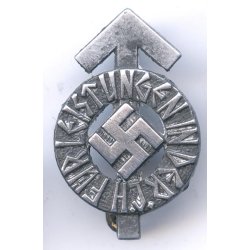 German WW2 HJ Proficiency Badge in Silver - mini 'M1/34' 22mm