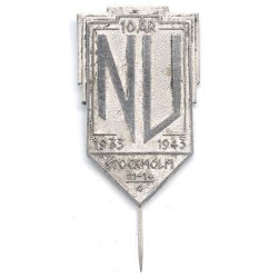 Swedish NSAP NU (Nordic Youth) 10 year  1933-1943 Stockholm anniversary badge
