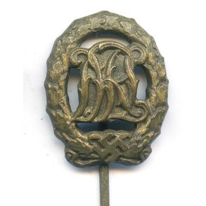 German WW2 DRL sports badge in Bronze miniature 'Wernstein'
