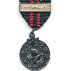 Finnish WW2 Winter war medal with Swords for combatants 'MANTSINSAARI'