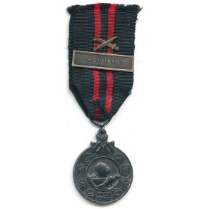 Finnish WW2 Winter war medal with Swords for combatants 'KOIVISTO'