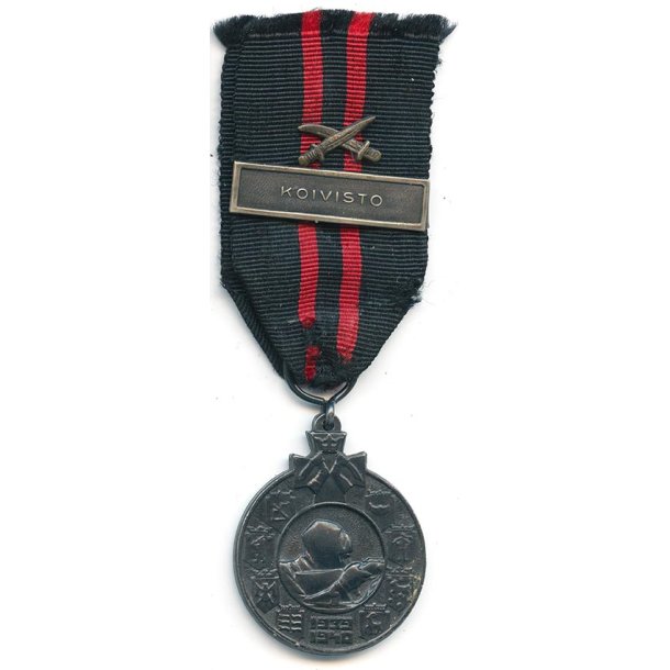 Finnish WW2 Winter war medal with Swords for combatants 'KOIVISTO'