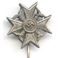 German WW2 Spanish Cross in silver w/o swords 16mm miniature