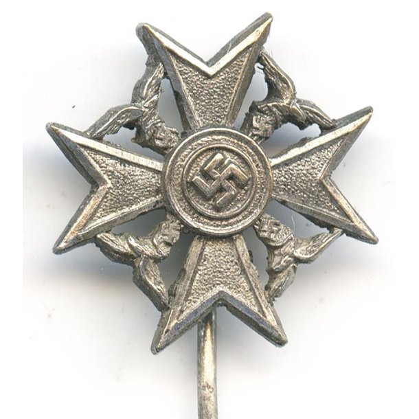 German WW2 Spanish Cross in silver w/o swords 16mm miniature