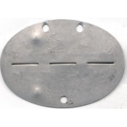 German WW2 Army Aluminum Dog Tag � 1. Sch�tzen-Ersatz-Komp 74