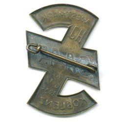 German WW2 Hj Westmark-Saar-Koblenz Rally Badge 1934