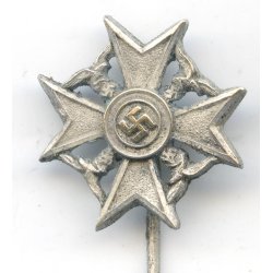 German WW2 Spanish Cross in silver w/o swords 16mm miniature