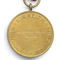 German WW2 October 1 1938 Commemorative Medal with Prague clasp