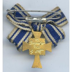 German WW2 Mother's Cross in Gold miniature 25 mm