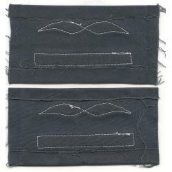 German WW2 Luftwaffe Leutnant's Sleeve Rank Insignia set