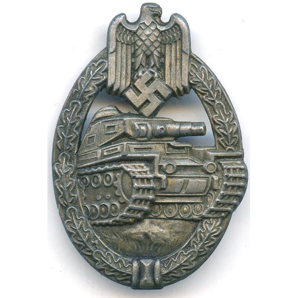 German WW2 Panzer Assault Badge in Bronze 'Rettenmaier'