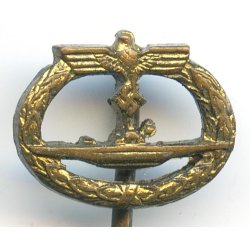  German WW2 Kriegsmarine U-boat War miniature badge  - 16 mm