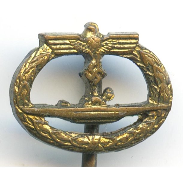  German WW2 Kriegsmarine U-boat War miniature badge  - 16 mm
