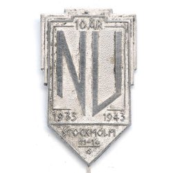 Swedish NSAP NU (Nordic Youth) 10 year  1933-1943 Stockholm anniversary badge