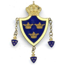 Swedish Lesser Coat of Arms of Sweden badge