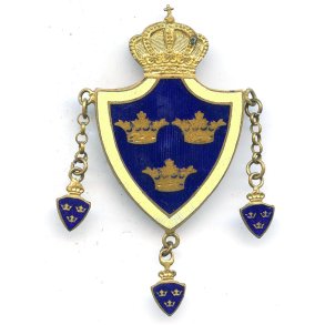 Swedish Lesser Coat of Arms of Sweden badge