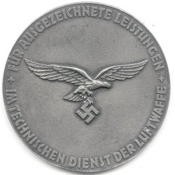 German WW2 Luftwaffe Table Medal for Outstanding Technical Achievements