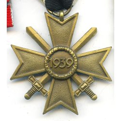 German WW2 War merit cross 2 cl 1939 with swords '53' + Bag