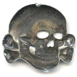 German WW2 Waffen-SS visor cap skull/totenkopf 'RZM 52'