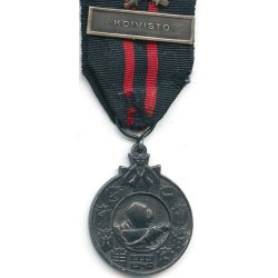 Finnish WW2 Winter war medal with Swords for combatants 'KOIVISTO'