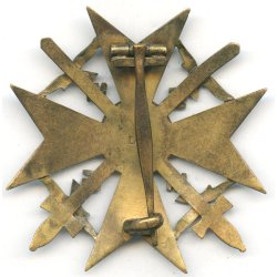 German WW2 Spanish Cross in bronze with swords 'L/12' - Cased