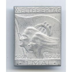 Austrian Post-WWII 1947 SP� May Day Labor Badge � Socialist Party