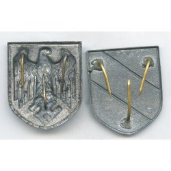 German WW2 Army Tropical pith helmet insignia set