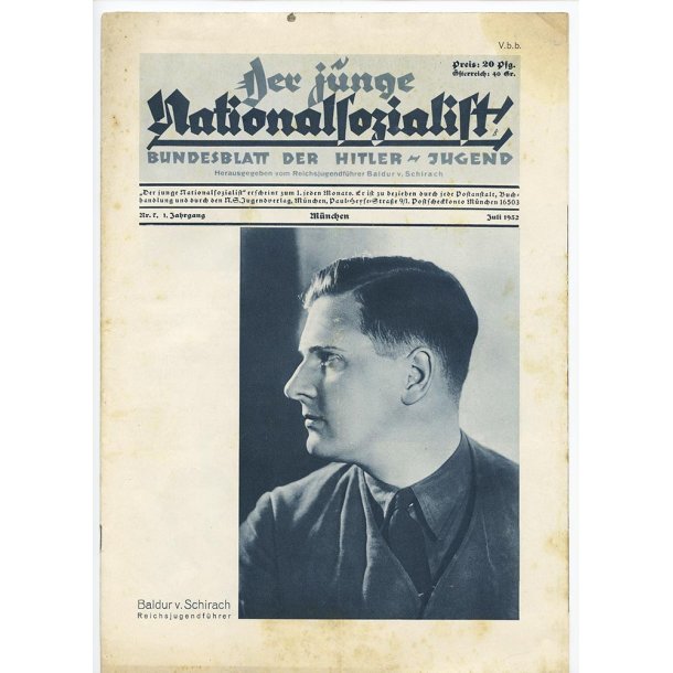 Der Junge Nationalsocialist - Bundesblatt der Hitler Jugend 1932- Monthly magazine