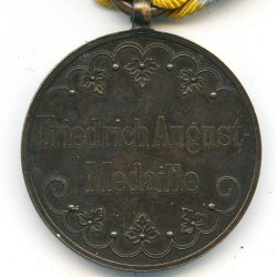 German WW1 Saxony Friedrich August 1914 medal in bronze
