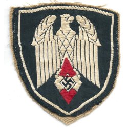 German WW2 HJ Standard Bearer &amp; HJ triangle S�dost Salzburg cut-off insignia set