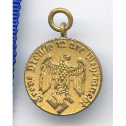 German WW2 Army 12 year service medal miniature
