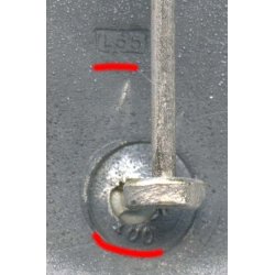 German WW2 Wound badge in silver 1939 '100 + L55' (Double marked)