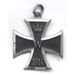 German WW1 Patriotic Iron cross pendant