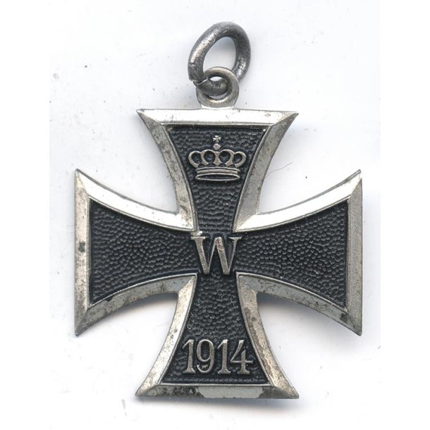 German WW1 Patriotic Iron cross pendant