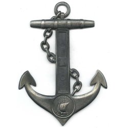 Navy anchor and chain metal decoration