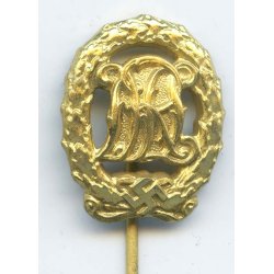 German WW2 DRL sports badge in gold 'Jena Wernstein' stickpin