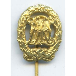 German WW2 DRL sports badge in gold 'Jena Wernstein' stickpin
